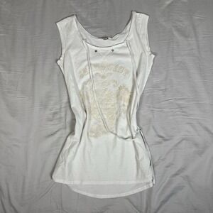 Jeanswest euro white tank top with sick design